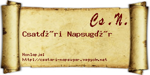 Csatári Napsugár névjegykártya
